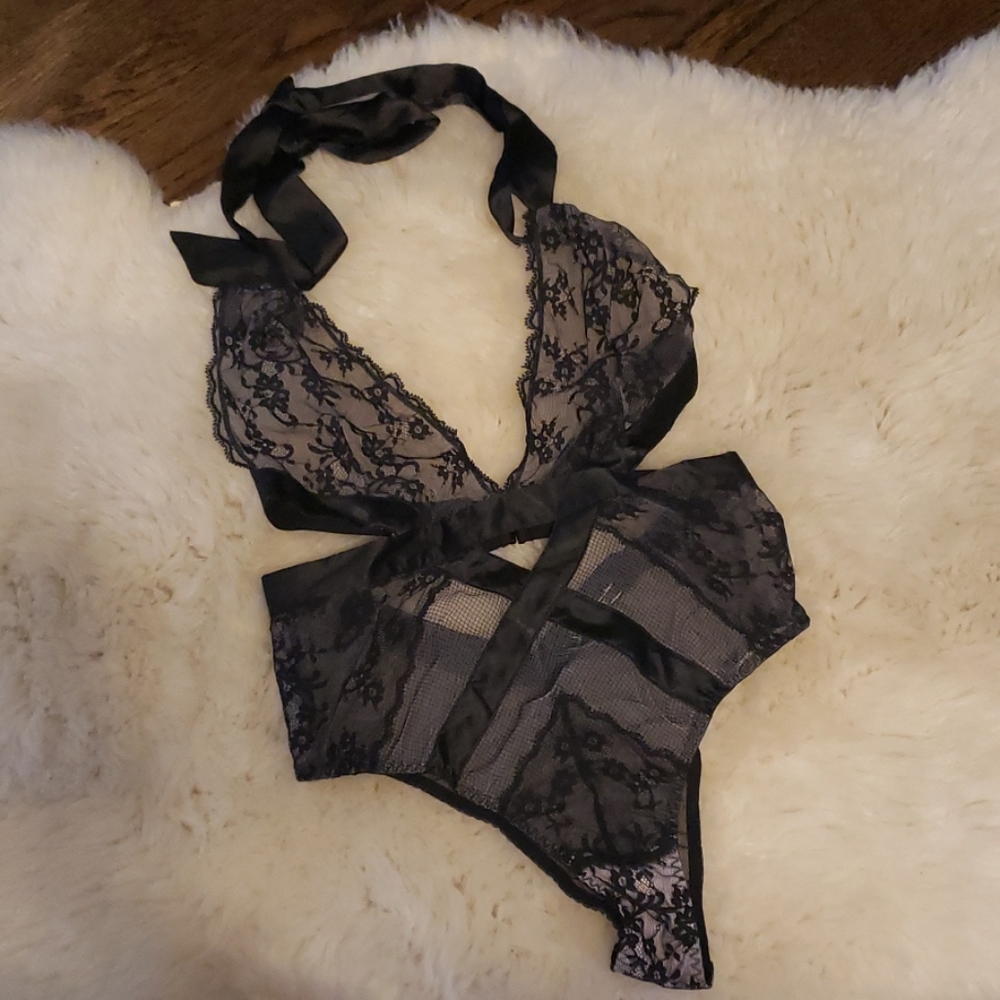Victoria's Secret Lace Teddy Sexy Satin M